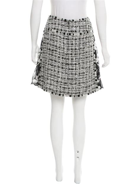 pink chanel inspired mini skirt